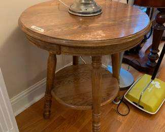 #7	Round End Table 24x26 (as is finish)	 $75.00 
