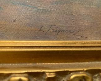 #168	Original Oil in Gold Painted Wood Frame 25x22	 $200.00 
