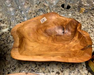 #180	Natural Burled Wood Bowl - 12x10	 $25.00 