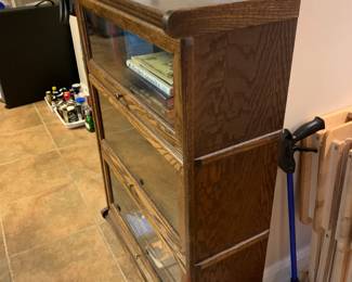 #35	3 Shelf BarristerType Bookcase (one piece)  31x12x43	 $200.00 

