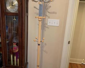 #28	Maple and Chrome Plastic Base Coat Rack 72" Tall	 $75.00 
