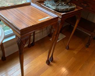 #9	Two Claw Foot End #9Tables 17x17x27	 $150.00 
