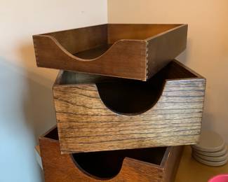 #62	3 Wood Storage Bins	 $30.00 
