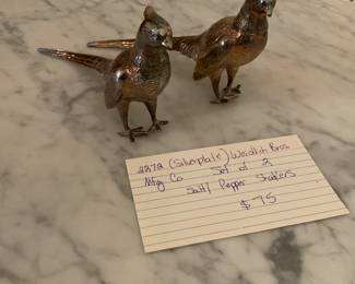 #152	2272 (Silverplate) Weidlich Bros. Mfg Co. -n set of 2 Salt/Pepper Shakers	 $75.00 
