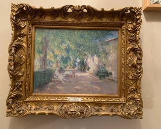 #168	Original Oil in Gold Painted Wood Frame 25x22	 $200.00 
