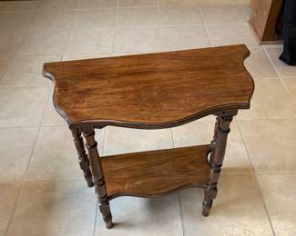 #103	Half Round Entry Table 24x12x24	 $45.00 
