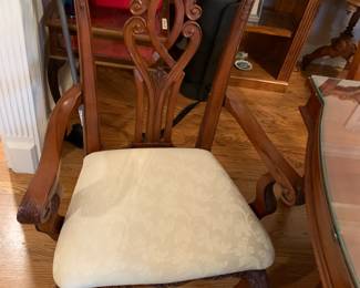 #2	Double Pedestal Table with 2 Leaves and 8 Chairs 95x46x30	 $475.00 
