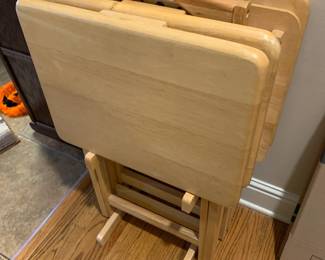 #41	Set of 4 Maple TV Trays with Stand	 $35.00 
