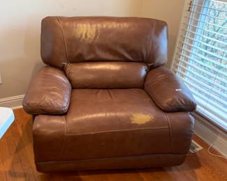 #30	Leather Arm Chair 46" Wide (as is finish)	 $100.00 
