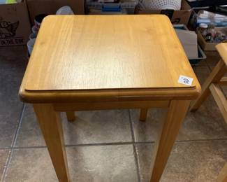 #181	Square Pine wood End Table - 13x12x16	 $20.00 
