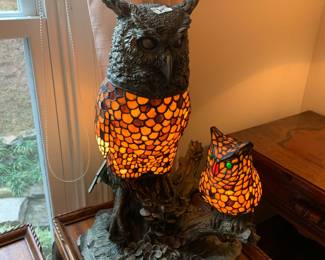 #10	Owl Stained Glass Lamp 24" Tall	 $175.00 
