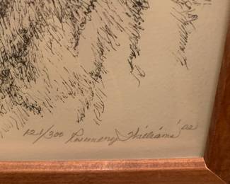 #95	Rosemary Williams Pen and Ink Print 121/300 Wolf Howling at the Mood	 $75.00 
