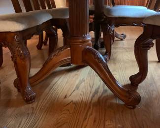 #2	Double Pedestal Table with 2 Leaves and 8 Chairs 95x46x30	 $475.00 
