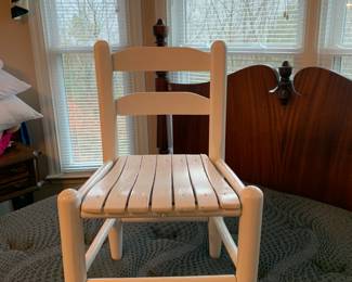 #51	White Children's Chair (as is broken slat)	 $25.00 
