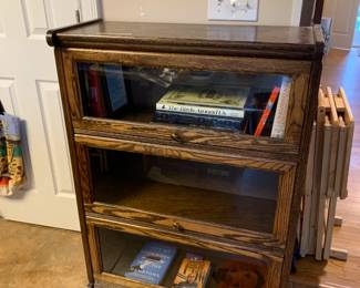 #35	3 Shelf BarristerType Bookcase (one piece)  31x12x43	 $200.00 
