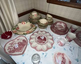 Franciscan Desert Rose dinnerware
Johnson Bros Old Britain Castles dinnerware
Churchill The Brook Pink dinnerware

