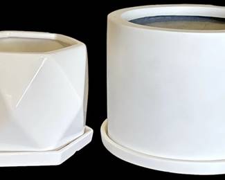 Small White Planters
