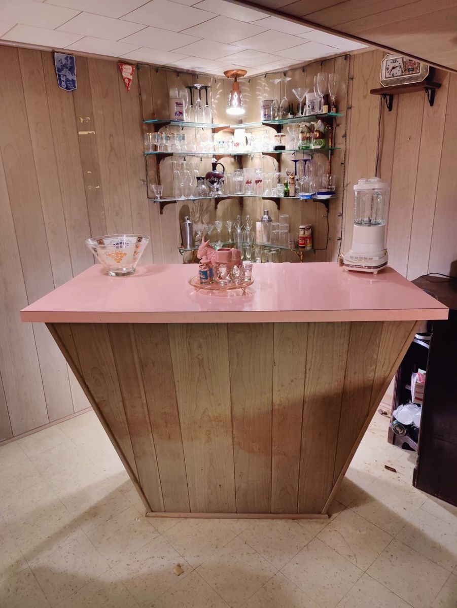 How do you top this look ? ? ?  Just add 4 Orange Swivel Barstools 