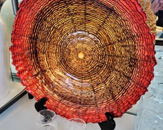 HUGE Art Glass Charger