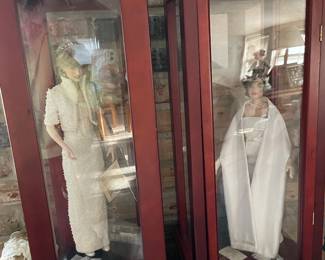 Princess Diana and Jackie Kennedy Dolls in Display cases