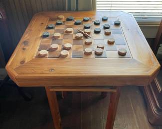 Custom Made Inlaid Checker Table