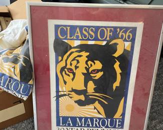 Class of 1966 LaMarque Framed Poster and Tee Shirt 