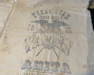 Vintage Galveston Texas Star Flour  Mill Sack