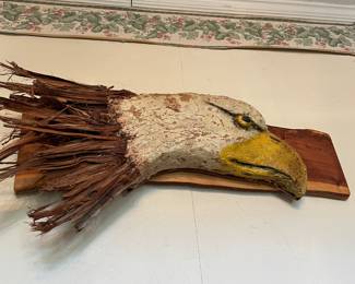Custom wood and metal Eagle Art