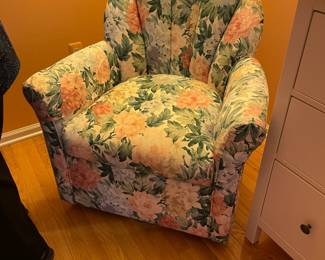 . . . floral accent chair