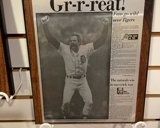 . . . 1984 Tiger World Series Free Press front page