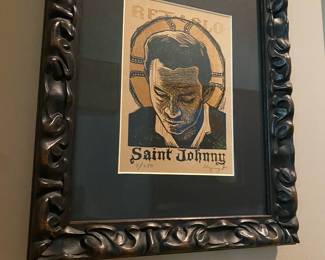 Limited edition Johnny Cash Retablo by Kreg Yingst 9/250