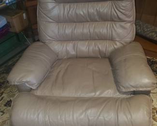 Tan leather recliner