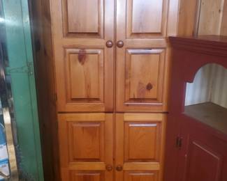 Pine corner cabinet