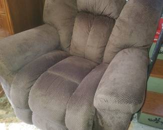 Brown upholstery recliner