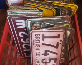 Vintage license plates