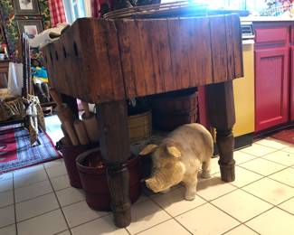 fantastic  19thc butcher block