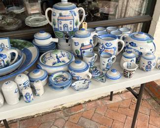 large set of Hadley dishes