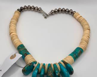 Signed Native necklace from the Heard museum
