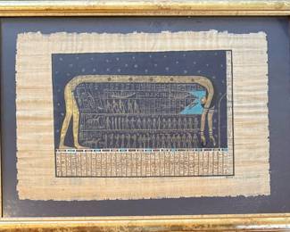 The Celestial Goddess Nut (Nout) on Papyrus