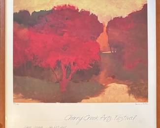 Lawrence Mathis “The Lowland Tree” Cherry Creek Art Festival Lithograph, Signed and Numbered 