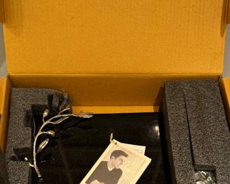 Brand New in Original Box Michael Aram Black Orchid Cheese Board with Knife 