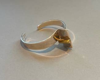 Modernist Sterling Silver Bracelet, Mexico