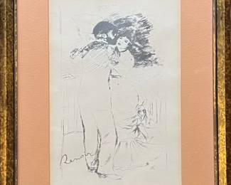 Offset Lithograph After Pierre Auguste Renoir, Signed on Plate