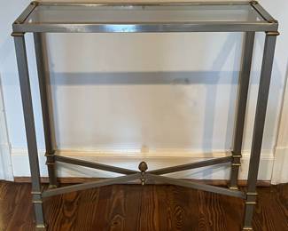 Small Metal and Glass Console Table