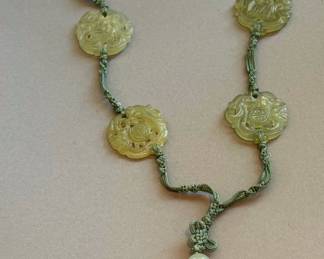 Carved Jade Necklace 