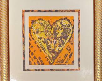 Jim Dine (American 1935- Present ) ''Heart For Film Forum'' initialed and numbered 284/500 in pencil