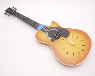 Small Guitar Wall Clock 
