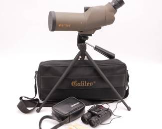 Galileo G-50ZSS 15-45x50mm Spotting Scope & Tasco 8x21 Binoculars 