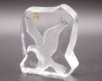 Cristal d'Arques Flying Eagle Genuine Lead Crystal Paperweight 