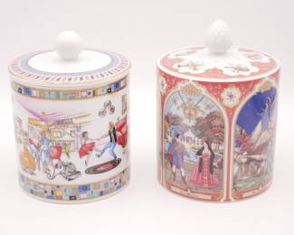 Lebkuchen-Schmidt Colorful Ceramic Canisters (Set of 2) 